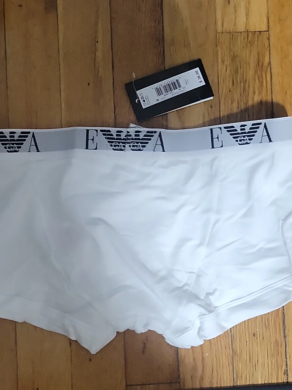 Emporio Armani White Logo Waistband Boxer Briefs